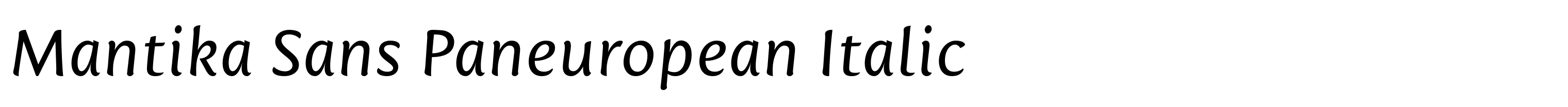 Mantika Sans Paneuropean Italic